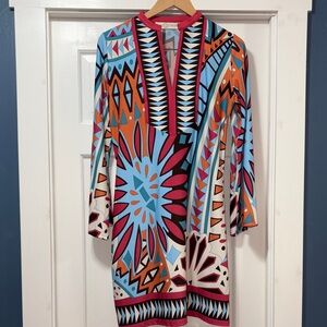 Tracy Negoshian Multicolor Geometric shift Dress
